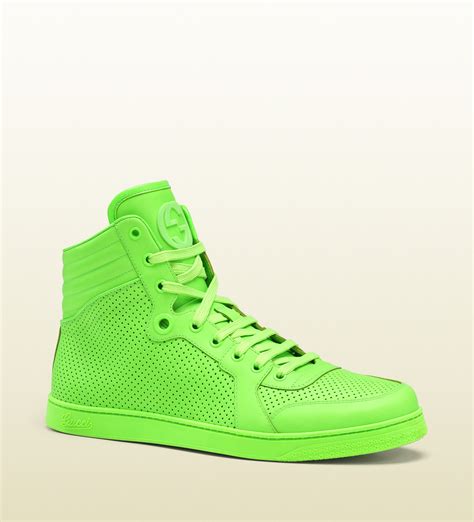 neon green gucci sneakers